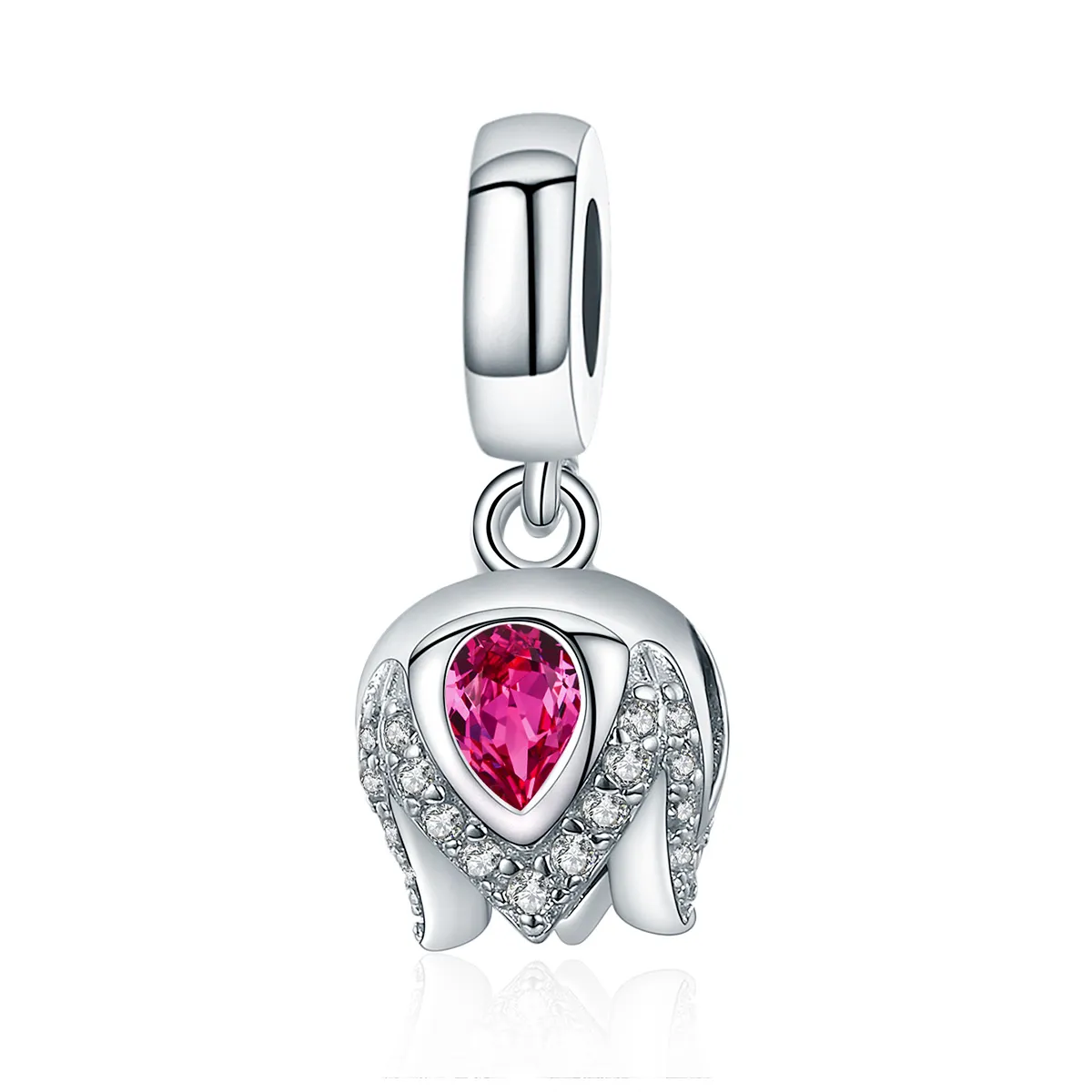 pandora style silver story of tulip dangle scc1027