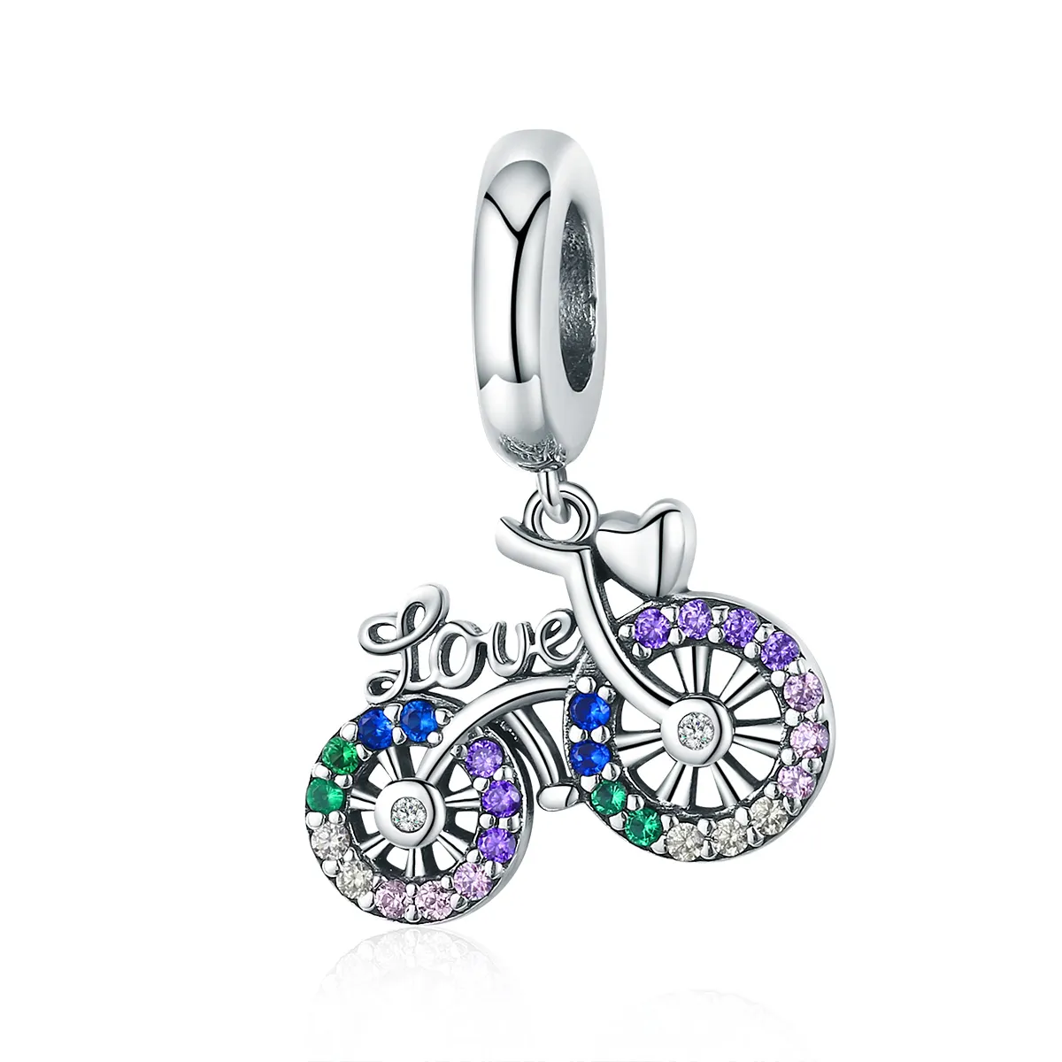 Pandora Style Silver Sykkel Dangle - SCC1082