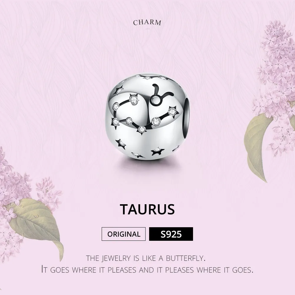 Pandora Style Silver Taurus Charm - SCC1218-2