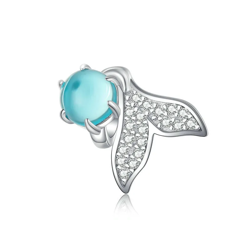 pandora style silver tears of mermaid charm scc1226