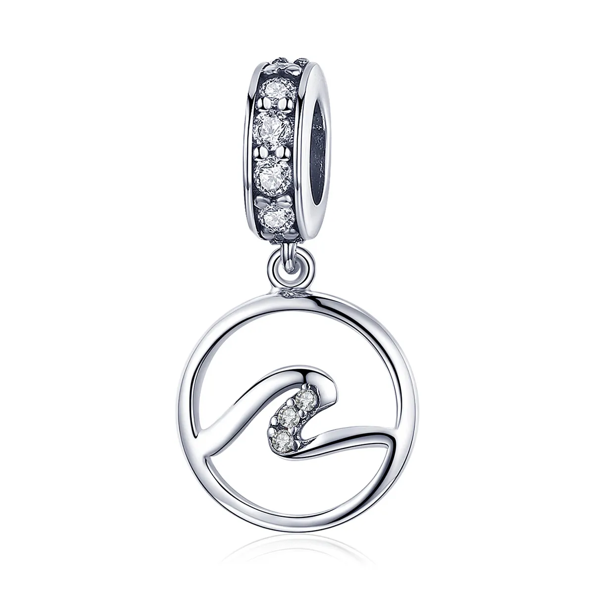 Pandora Style Silver Waves Dangle - SCC1031