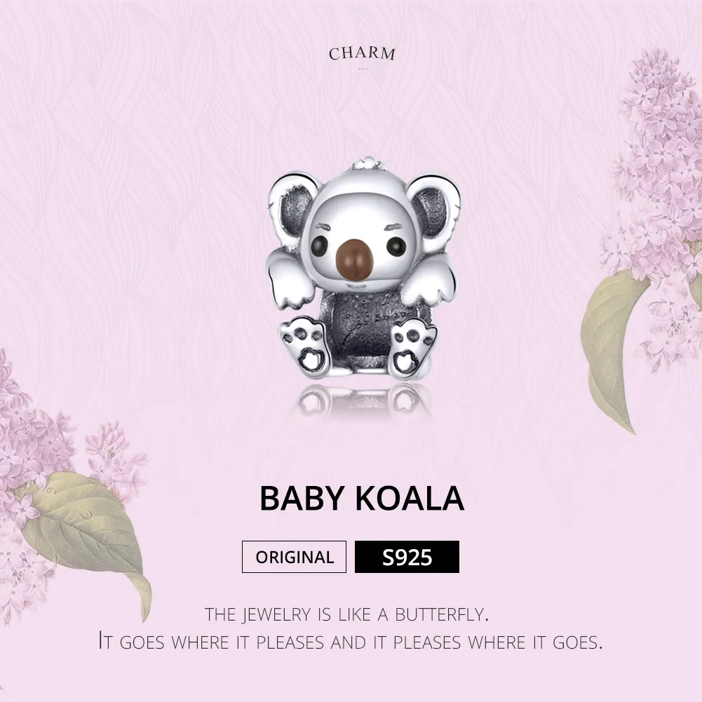 Pandora Style Sølv Baby Koala Charm - SCC1304