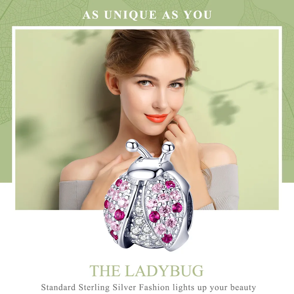 Pandora Style Sølv Ladybug Charm - SCC1120