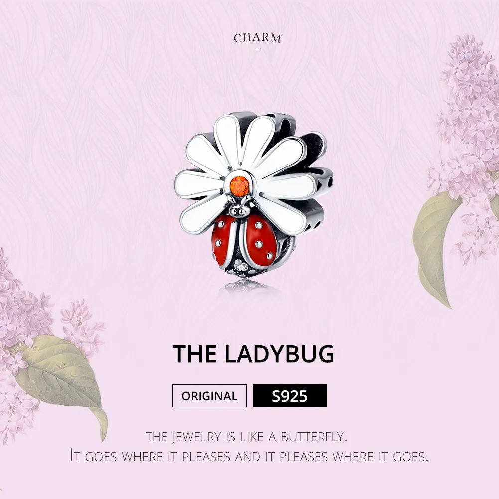 Pandora Style Sølv Ladybug Charm - SCC1276