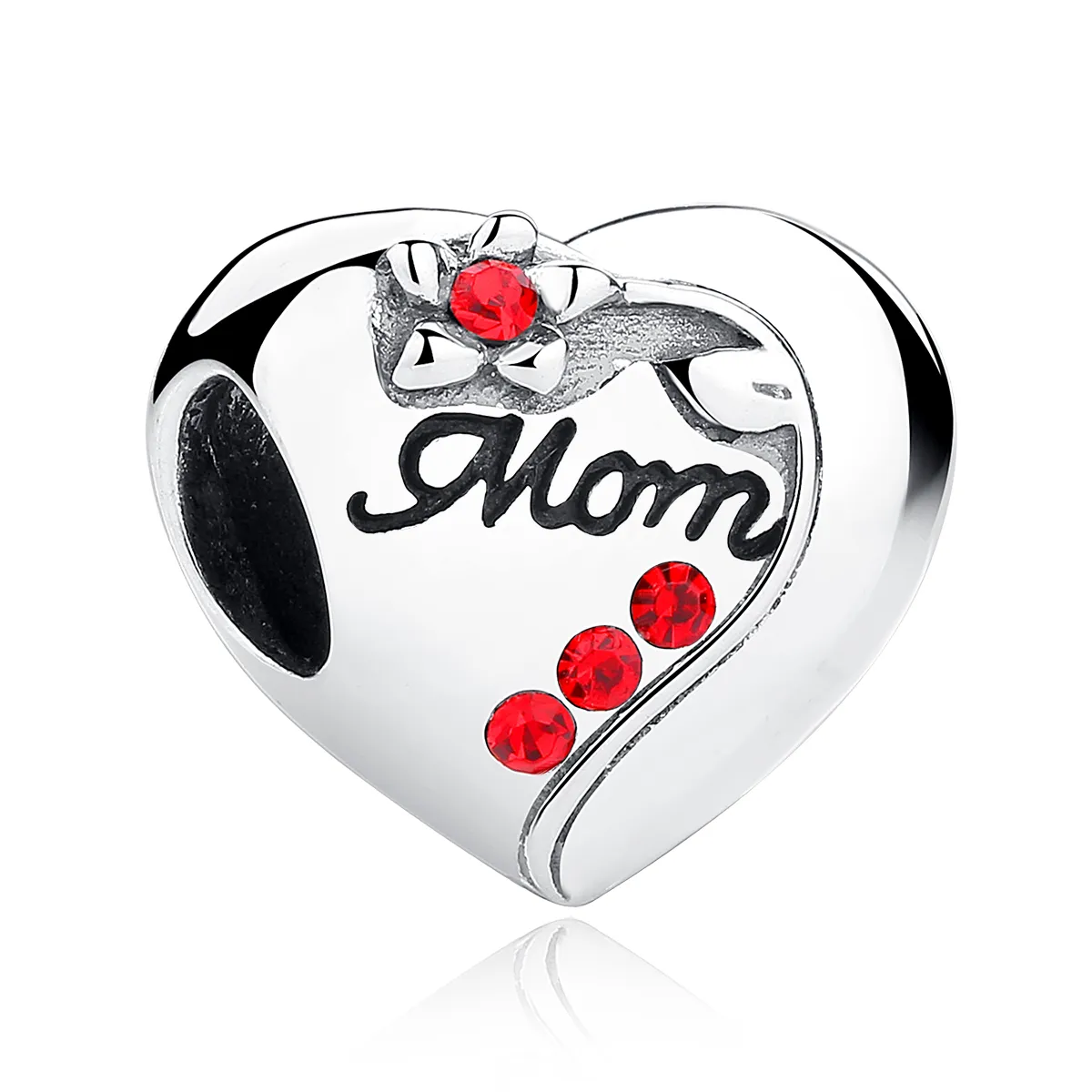 pandora style sølv mor hjerte charm scc004