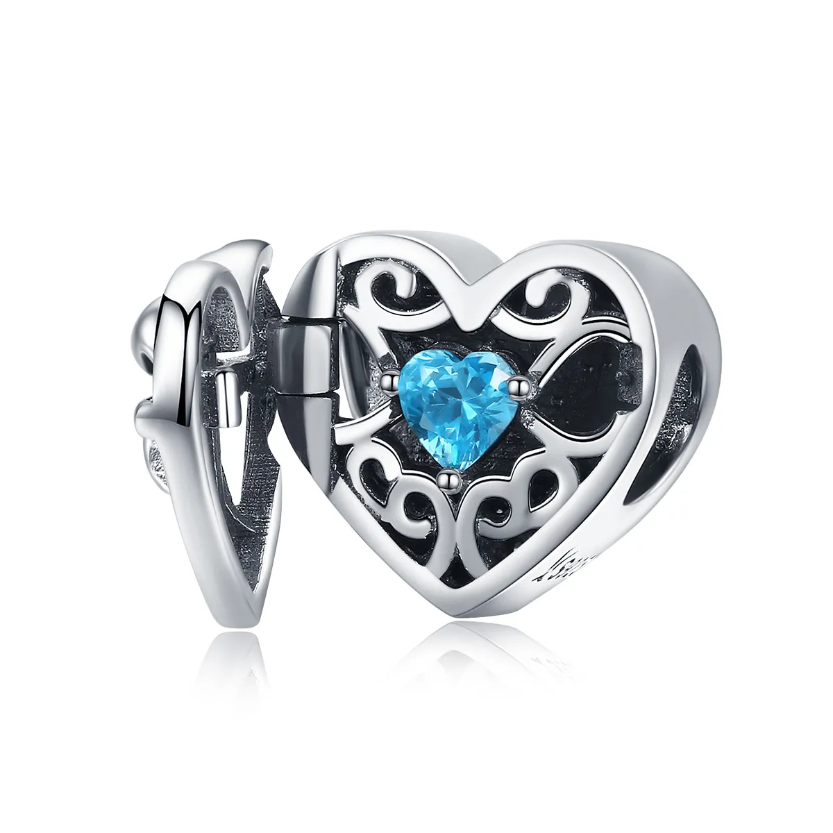 pandora style sølv mystical stone charm scc1053