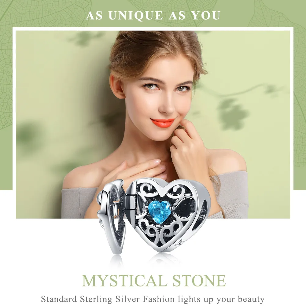 Pandora Style Sølv Mystical Stone Charm - SCC1053