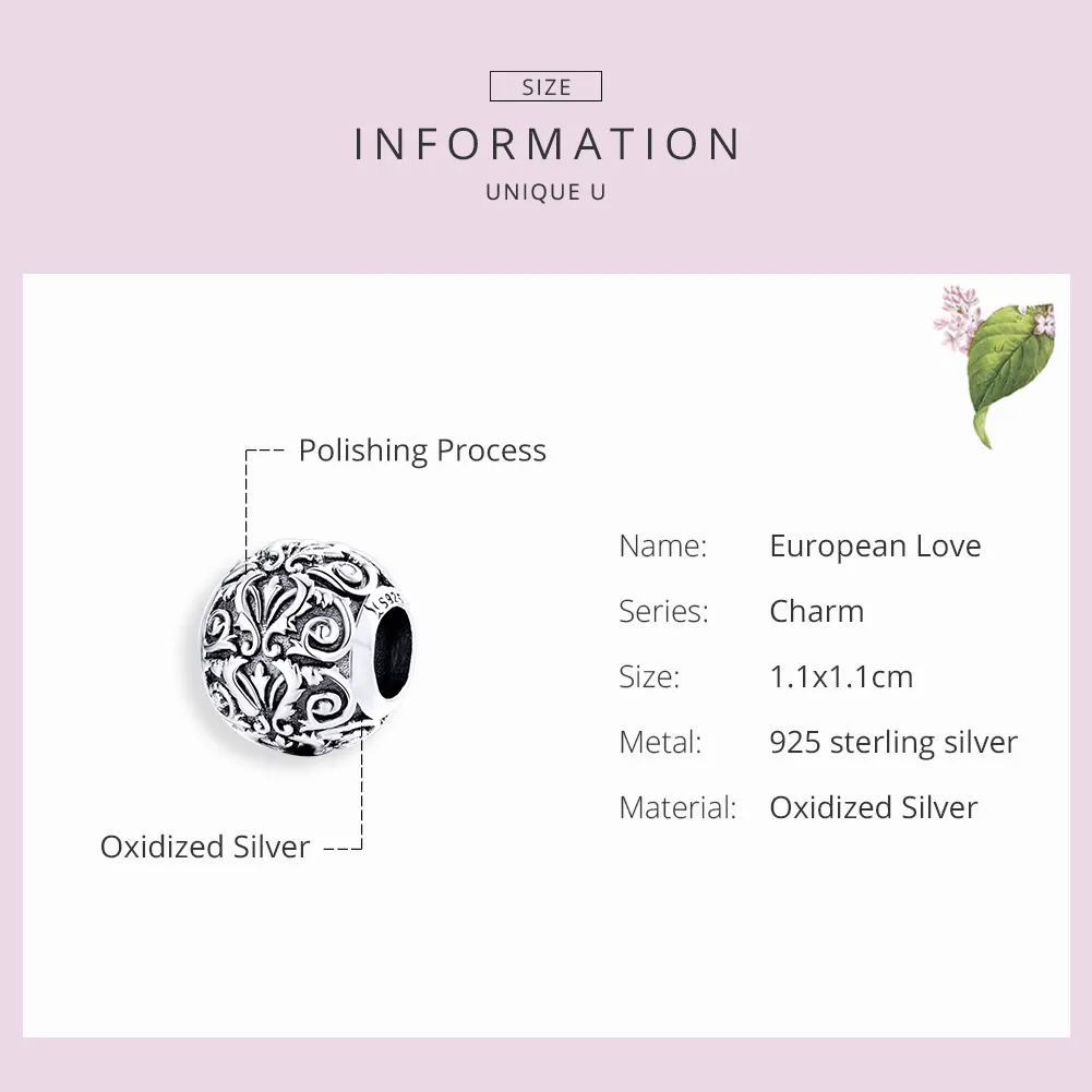 Pandora Style Sølv Royal Court Style Charm - SCC1179