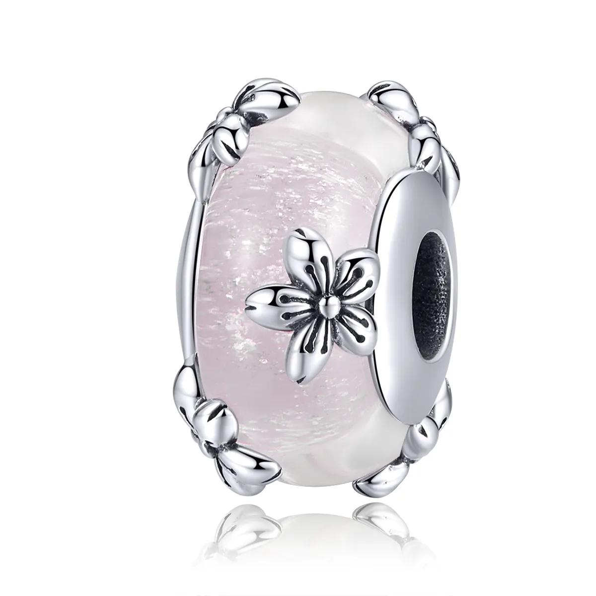 Pandora Style Sølv Sakura Murano Glass Charm - SCC1302