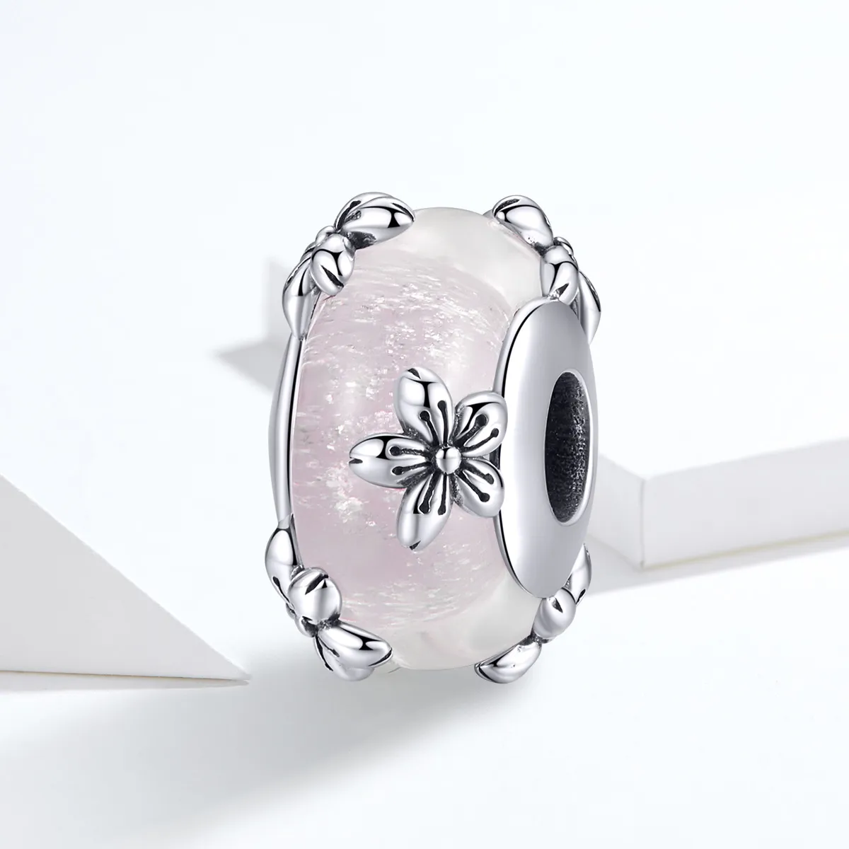 Pandora Style Sølv Sakura Murano Glass Charm - SCC1302