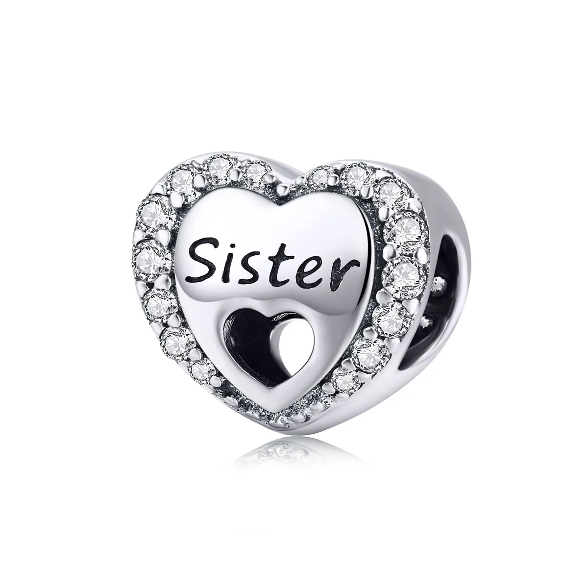 pandora style sølv søster charm scc1141