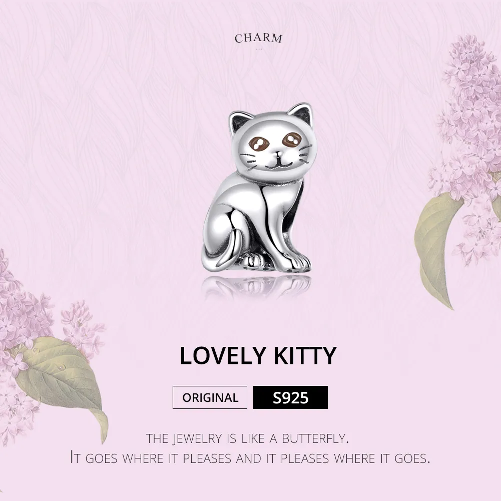 Pandora Style Sølv Søt Cat Charm - SCC1305