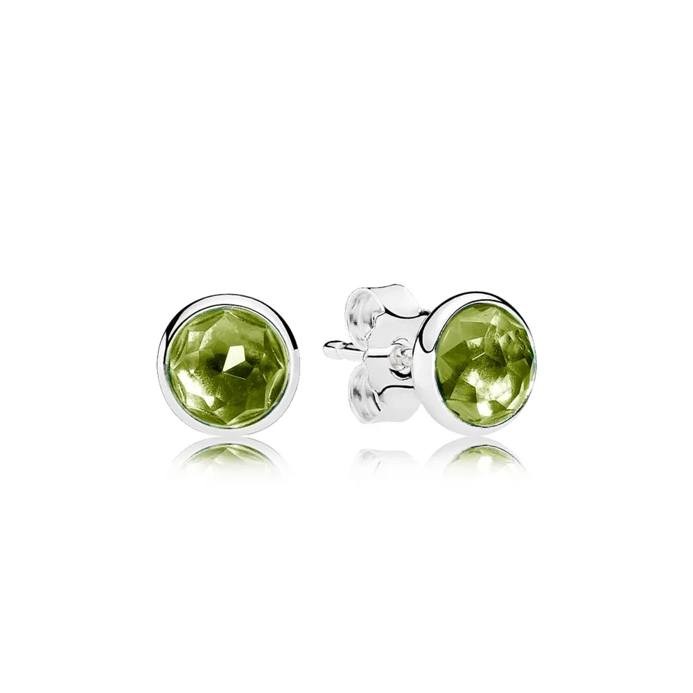 PANDORA August Droplets, Peridot ørepynt - 290738pe