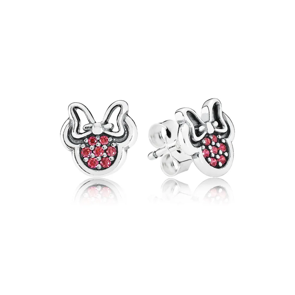 PANDORA Disney Minnie Silver Stud Earrings - 290580CZR