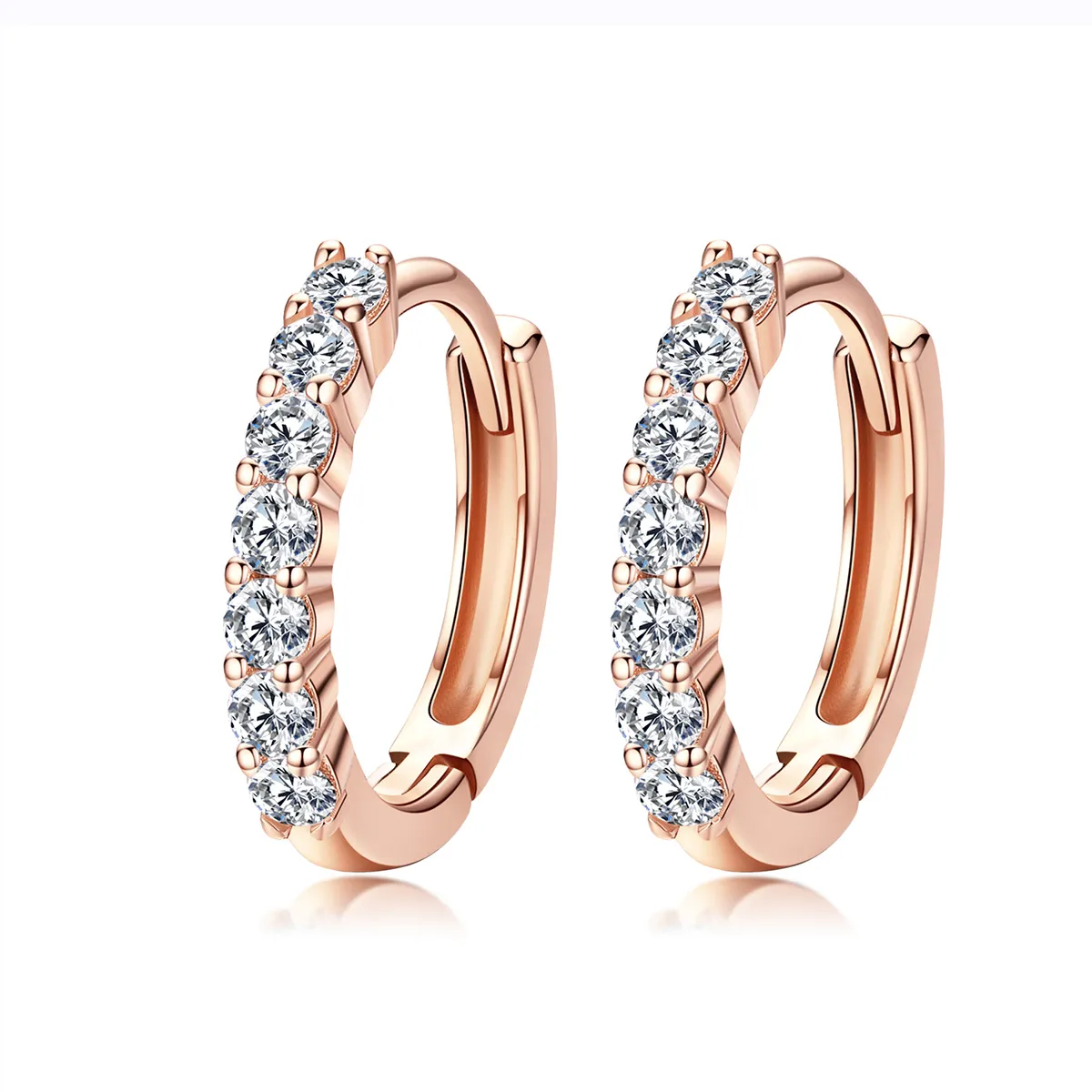 Pandora Style Rose Gold Declaration of Grace Hoop øredobber - SCE351-C