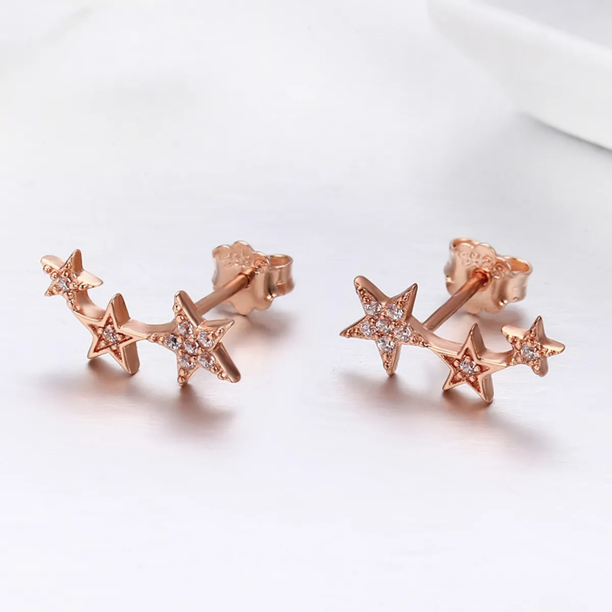 Pandora Style Rose Gold Secrets of Stars ørepynt - SCE291