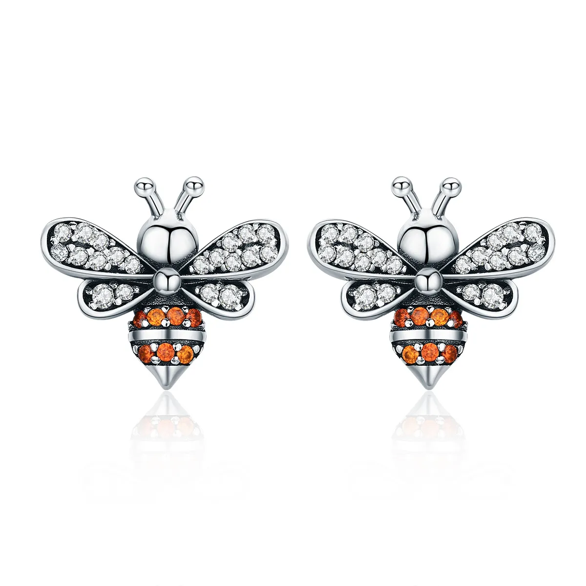 Pandora Style Silver Bee Story Stud øredobber - SCE344