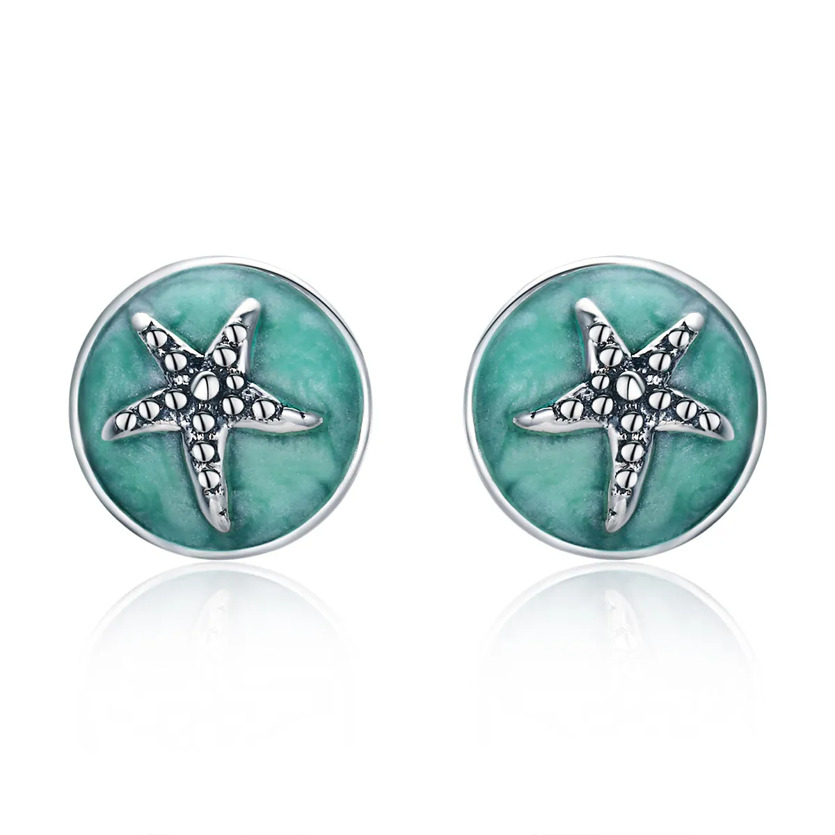 Pandora Style Silver Fantasy Starfish Stud øredobber - SCE205