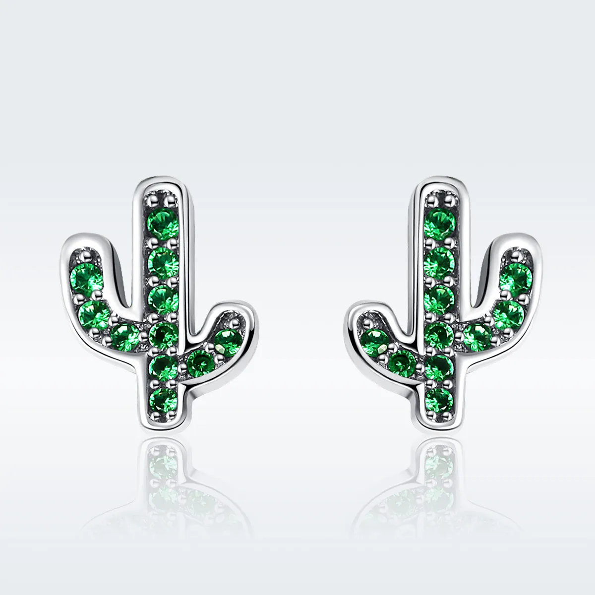 Pandora Style Silver Fresh Cactus Stud øredobber - SCE097