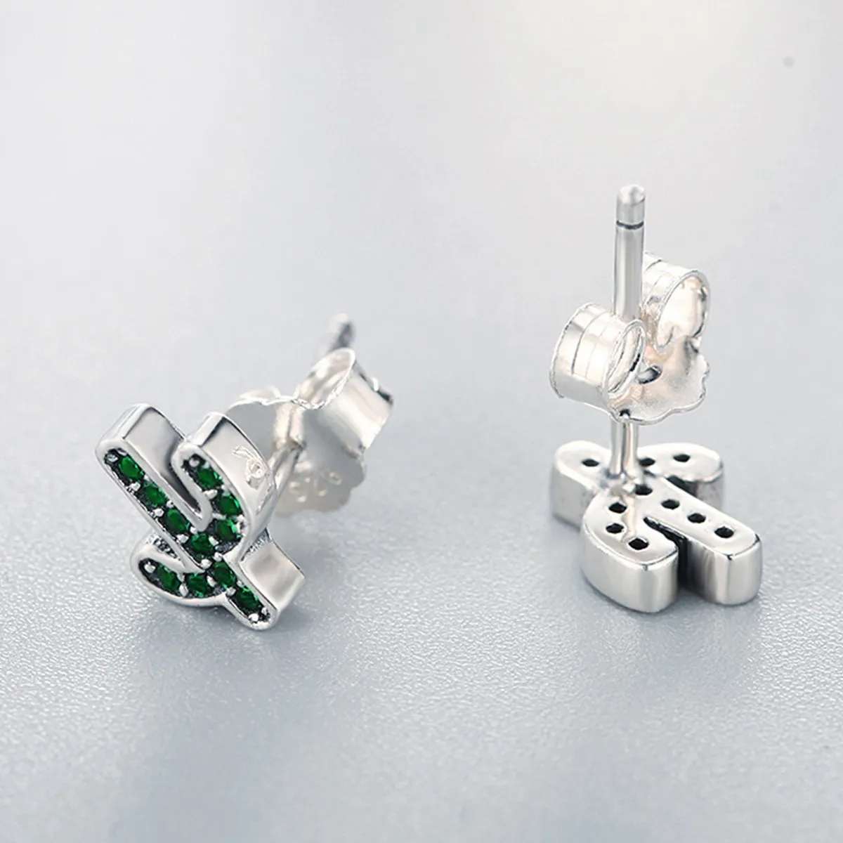 Pandora Style Silver Fresh Cactus Stud øredobber - SCE097