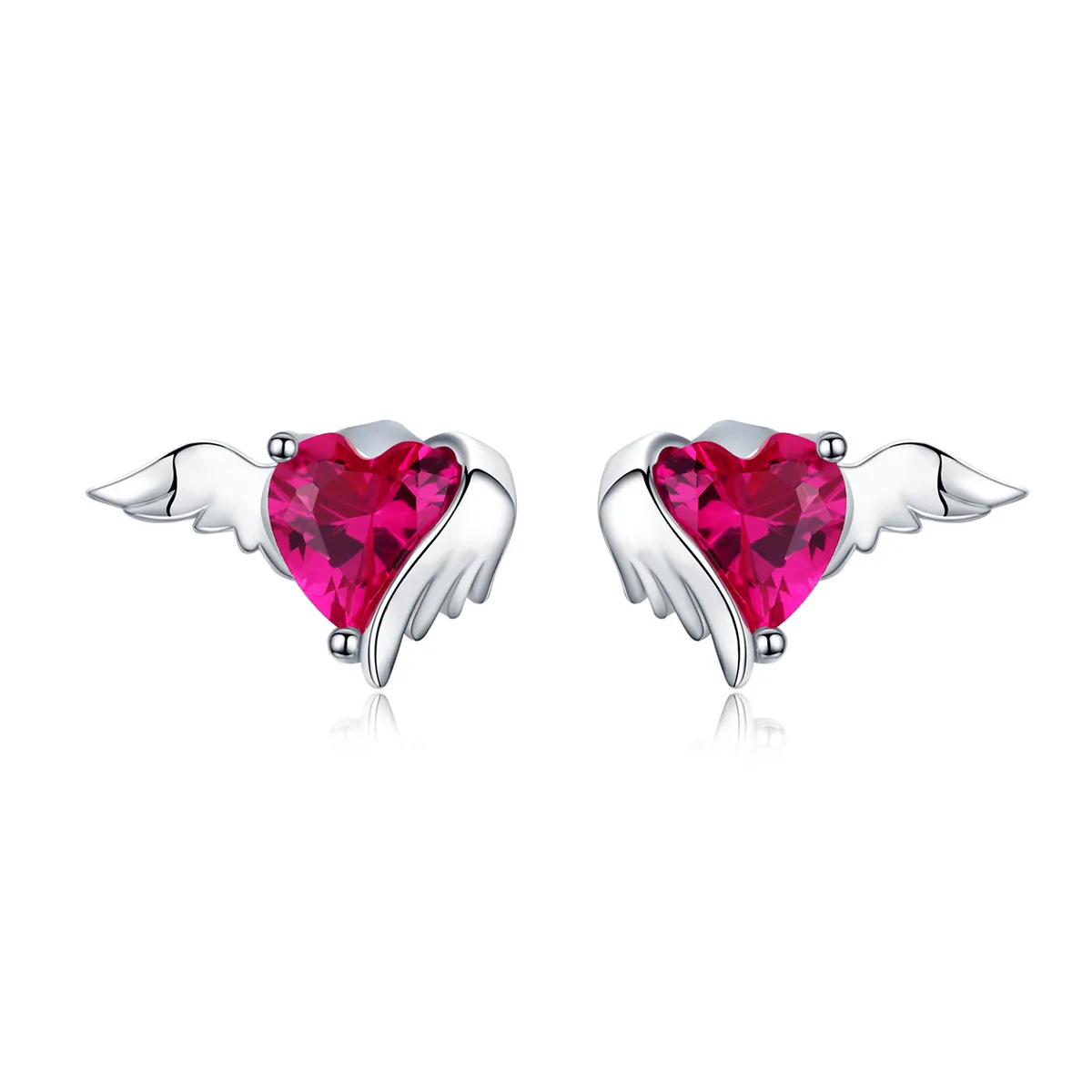 Pandora Style Silver Guardian Heart Stud øredobber - SCE690