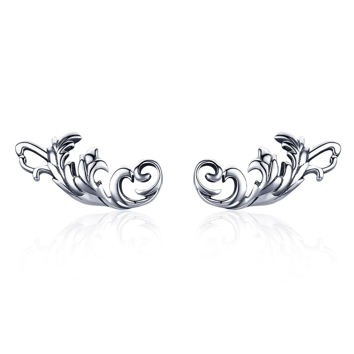 Pandora Style Silver Retro European Flower Stud øredobber - SCE580