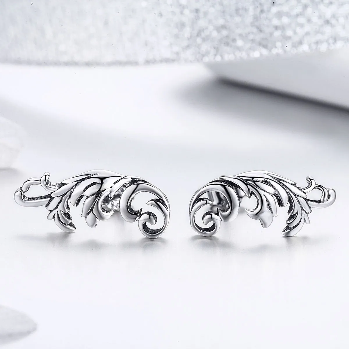 Pandora Style Silver Retro European Flower Stud øredobber - SCE580