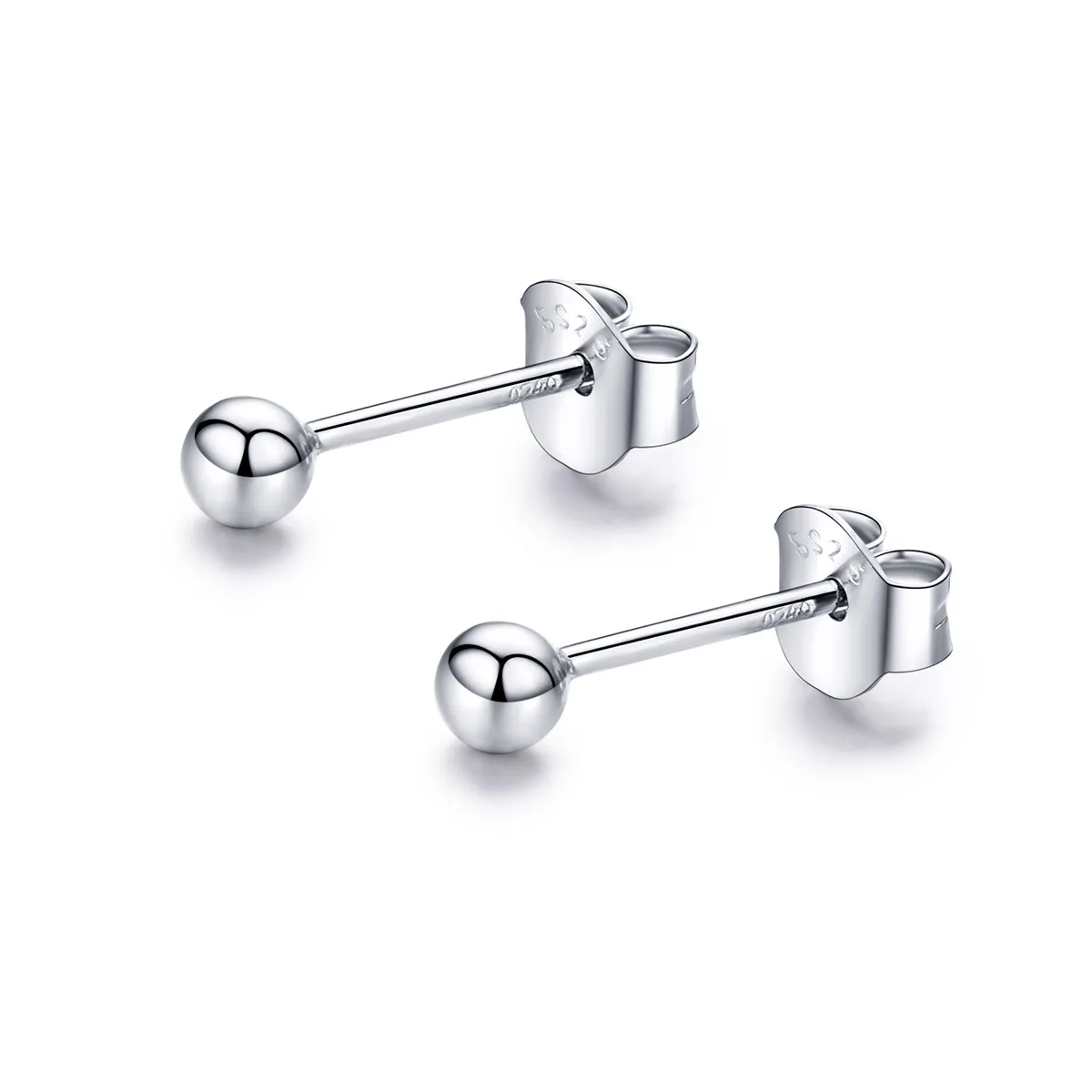 Pandora Style Silver Small Ball Stud øredobber - SCE581