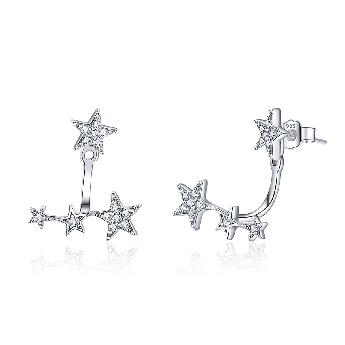 Pandora Style Silver Stars øredobber - SCE448