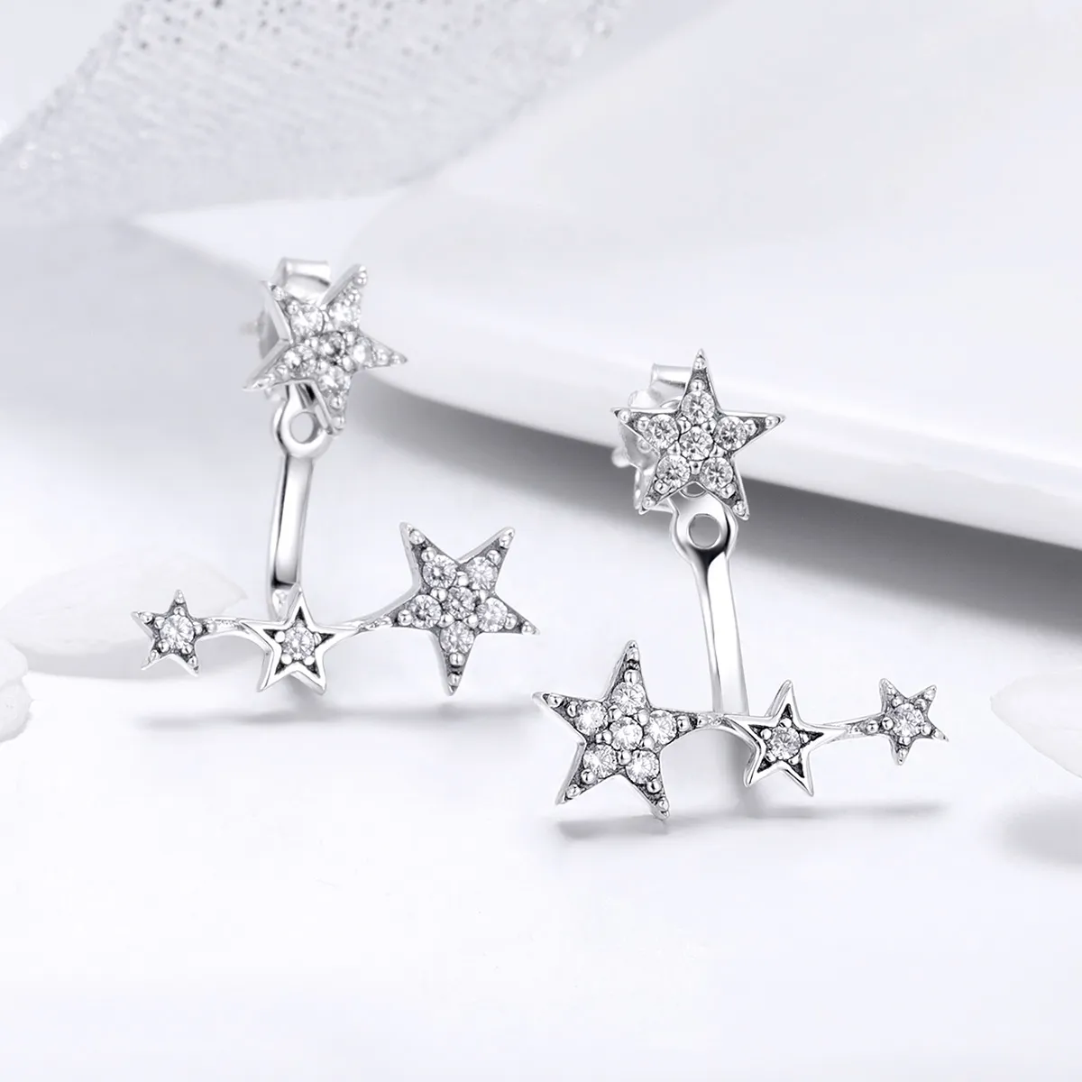 Pandora Style Silver Stars øredobber - SCE448