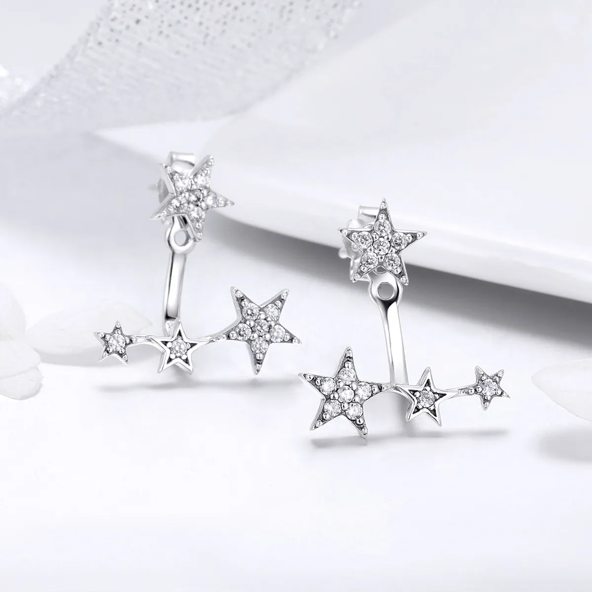 Pandora Style Silver Stars øredobber - SCE448