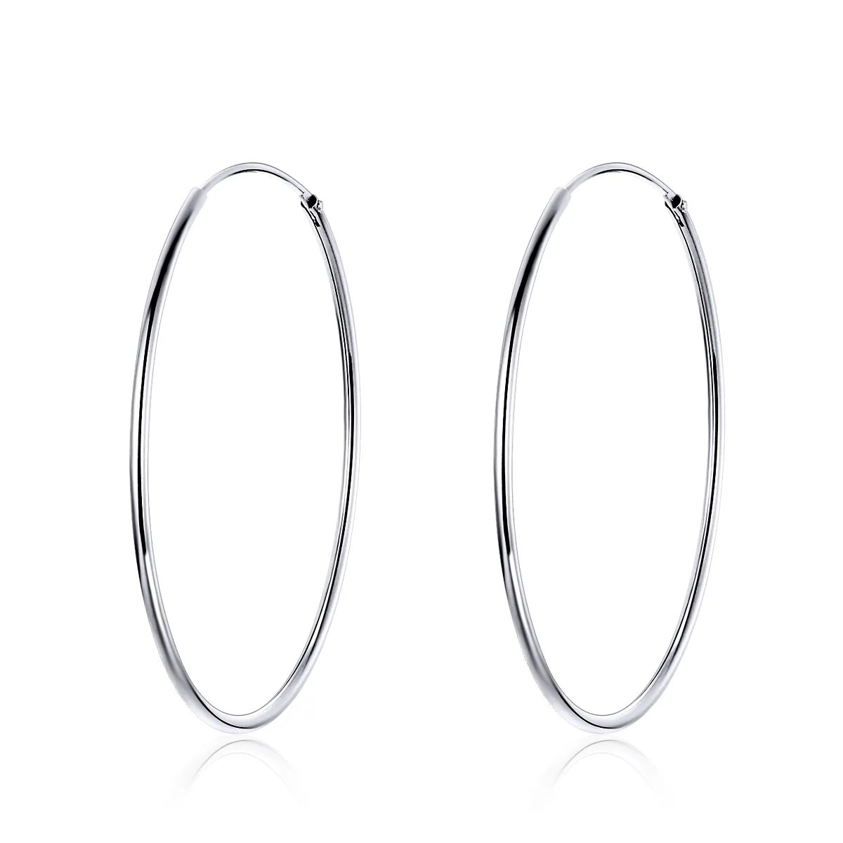 pandora style sølv big ear ring hoop øredobber sce598