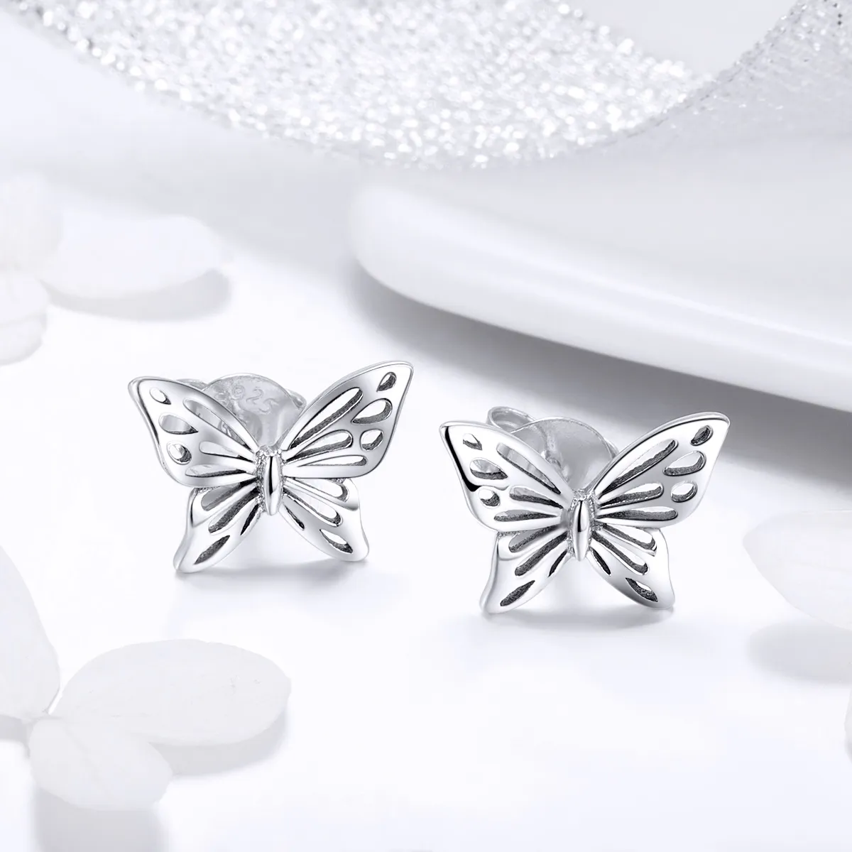 Pandora Style Sølv Butterfly Dream øredobber - SCE452