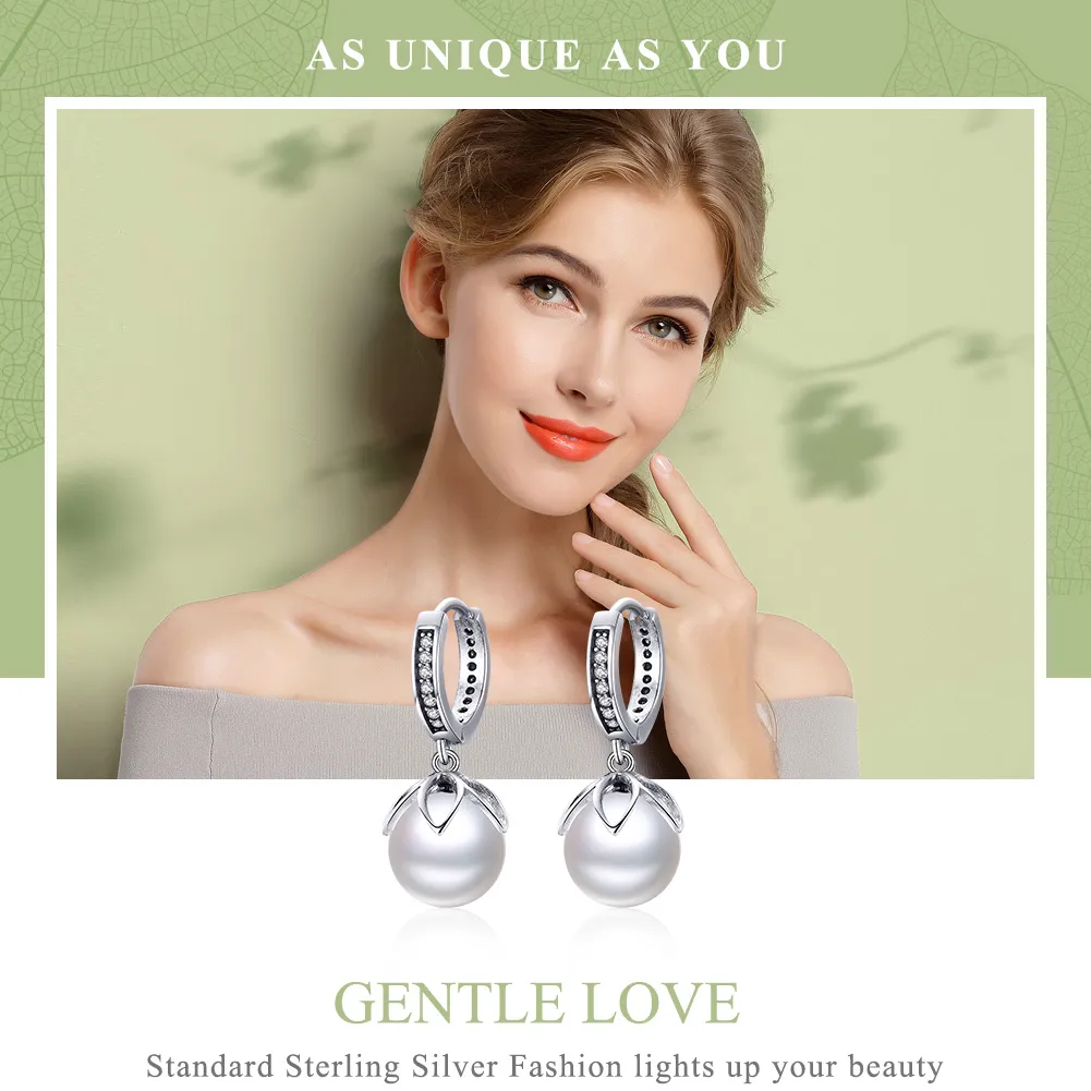 Pandora Style Sølv Gentle Love Hengende øredobber - SCE482