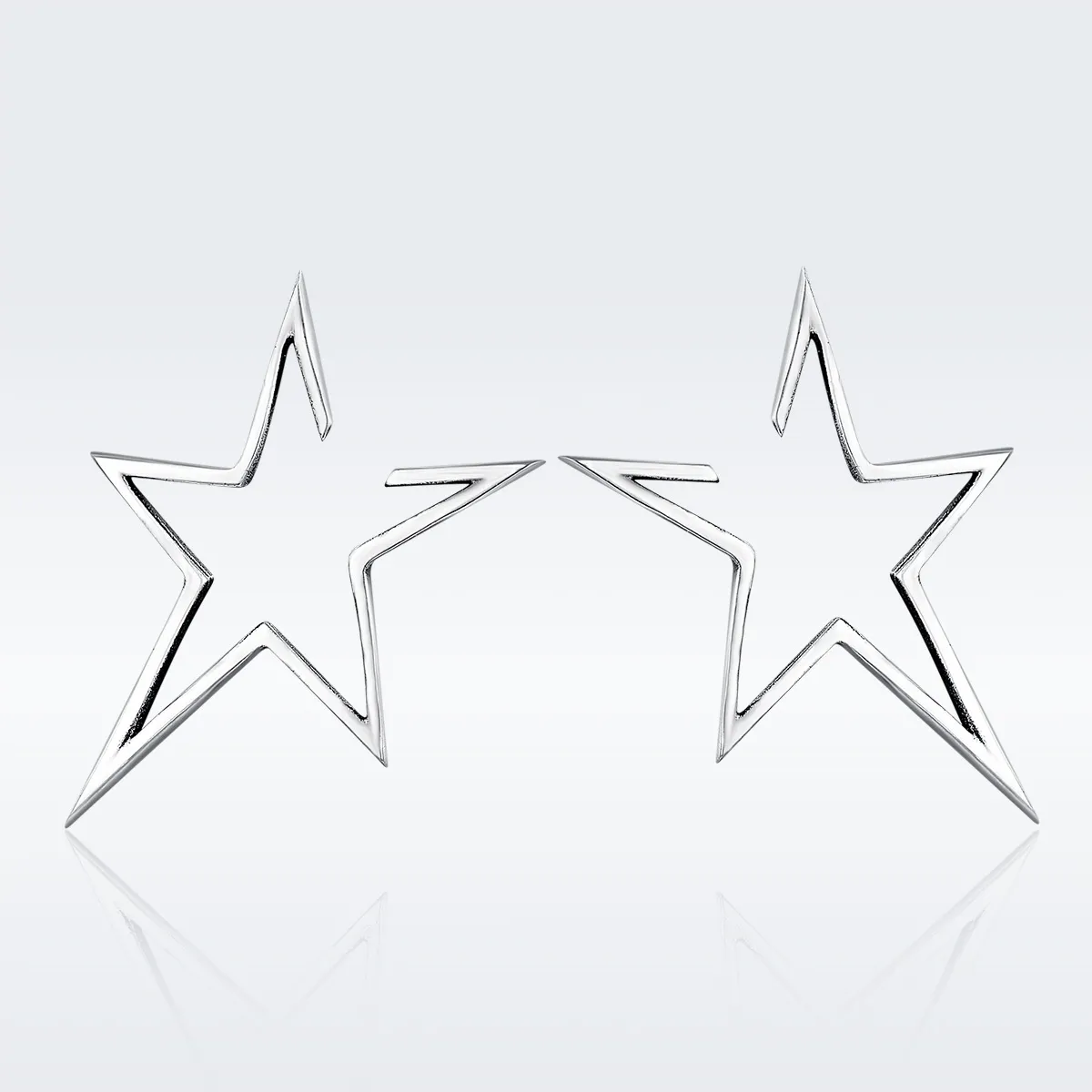 Pandora Style Sølv Moderne Star Stud øredobber - SCE107