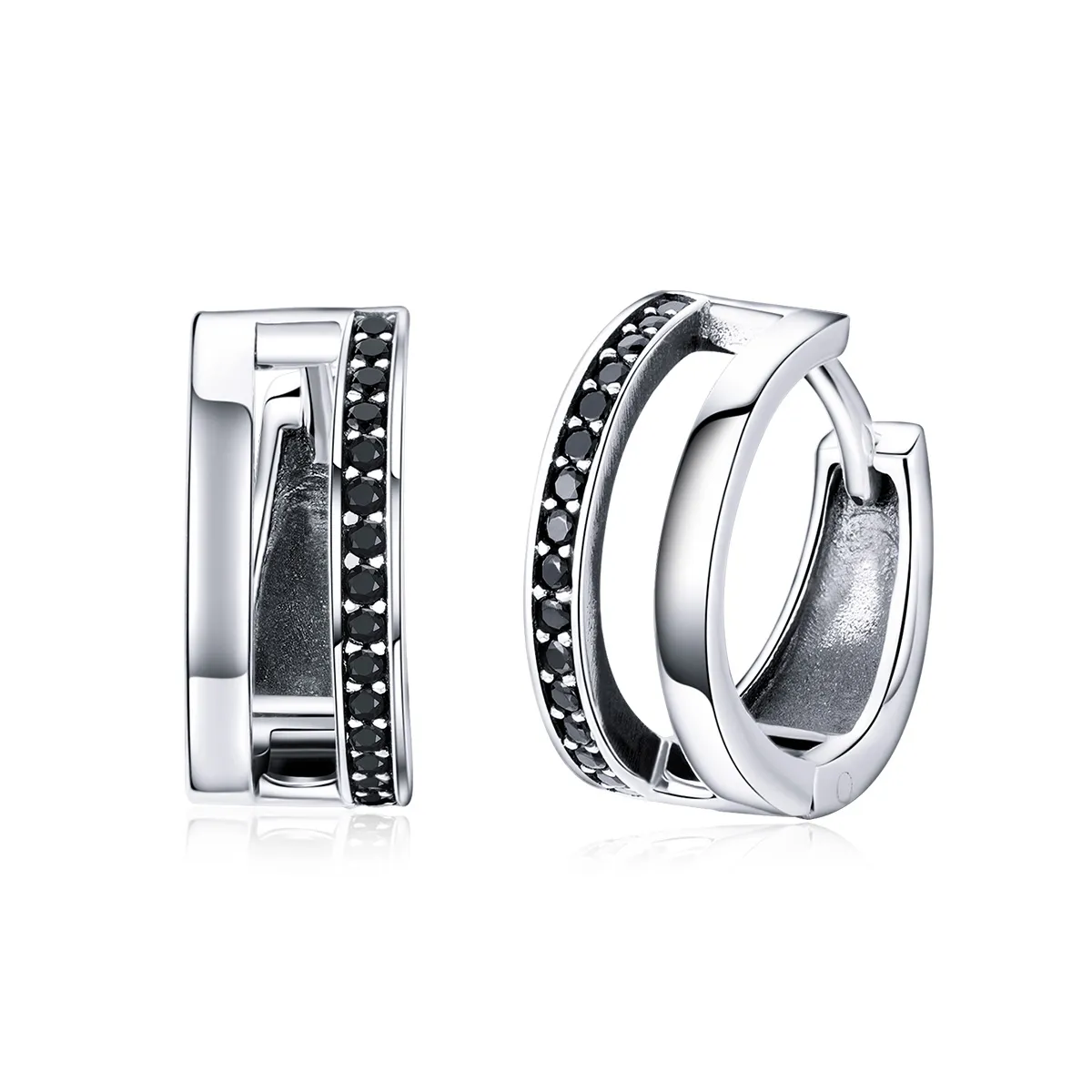 Pandora Style Silver Pure Love Hoop Earrings - SCE444