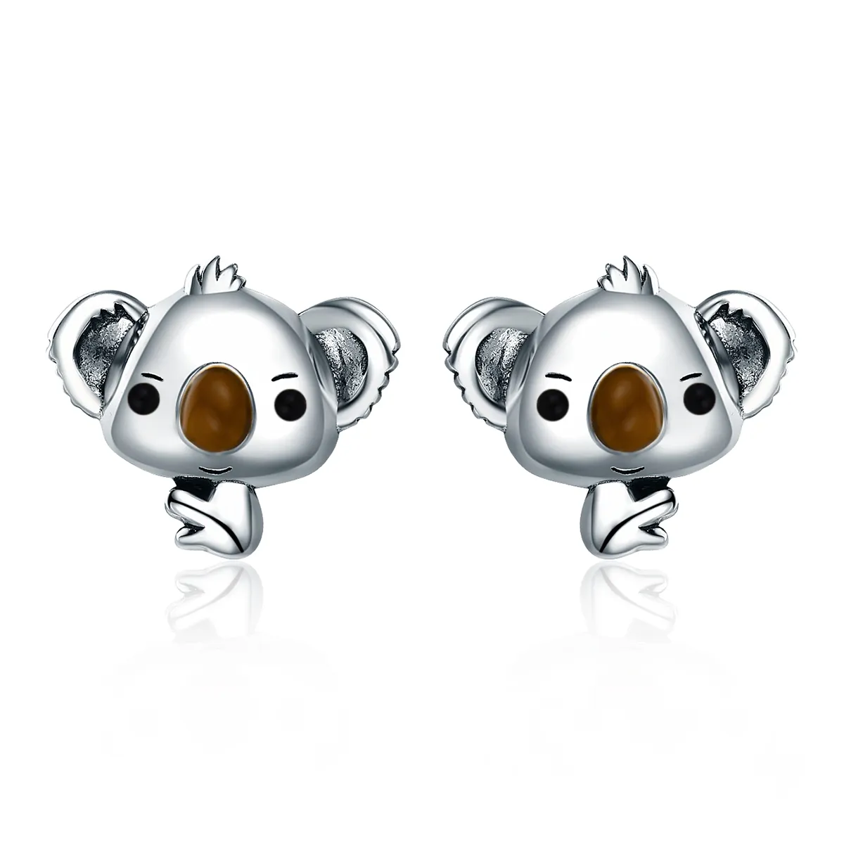 pandora style sølv søte koala øredobber sce381