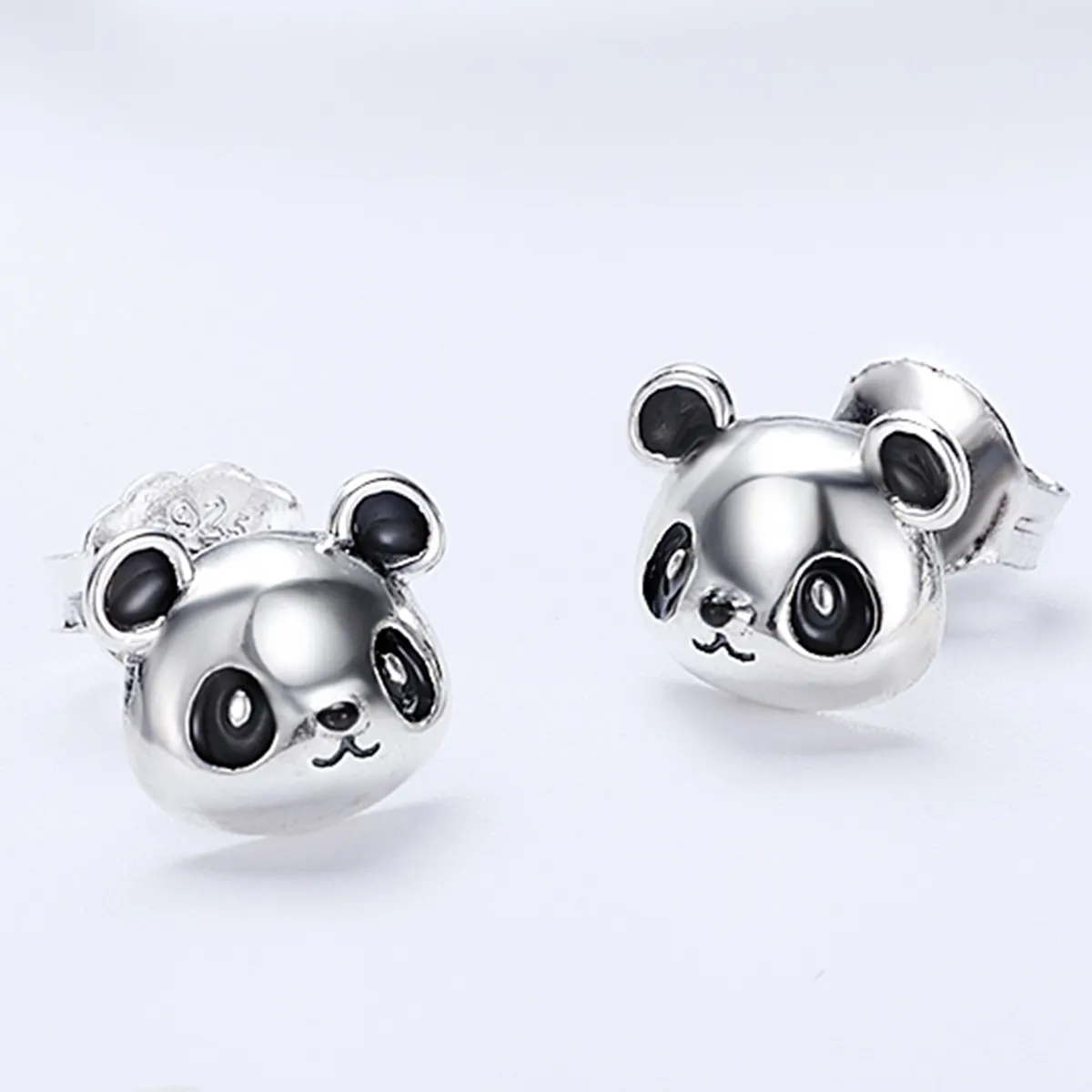 Pandora Style Sølv Søte Panda øredobber - SCE386