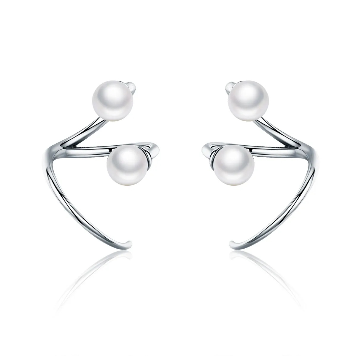 Pandora Style Silver Tender You Stud Earrings - SCE306