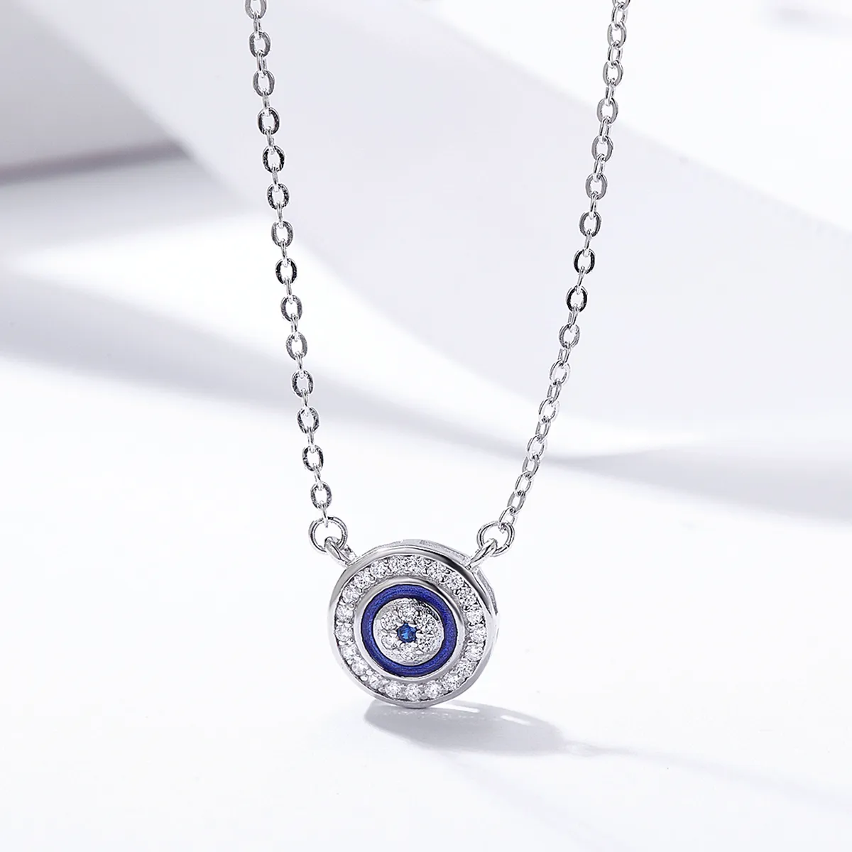 Pandora Style Silver Devil's Eye Necklace - SCN165