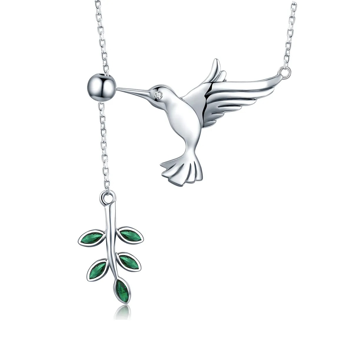 Pandora Style Silver Greetings From Hummingbirds Halskjede - SCN217