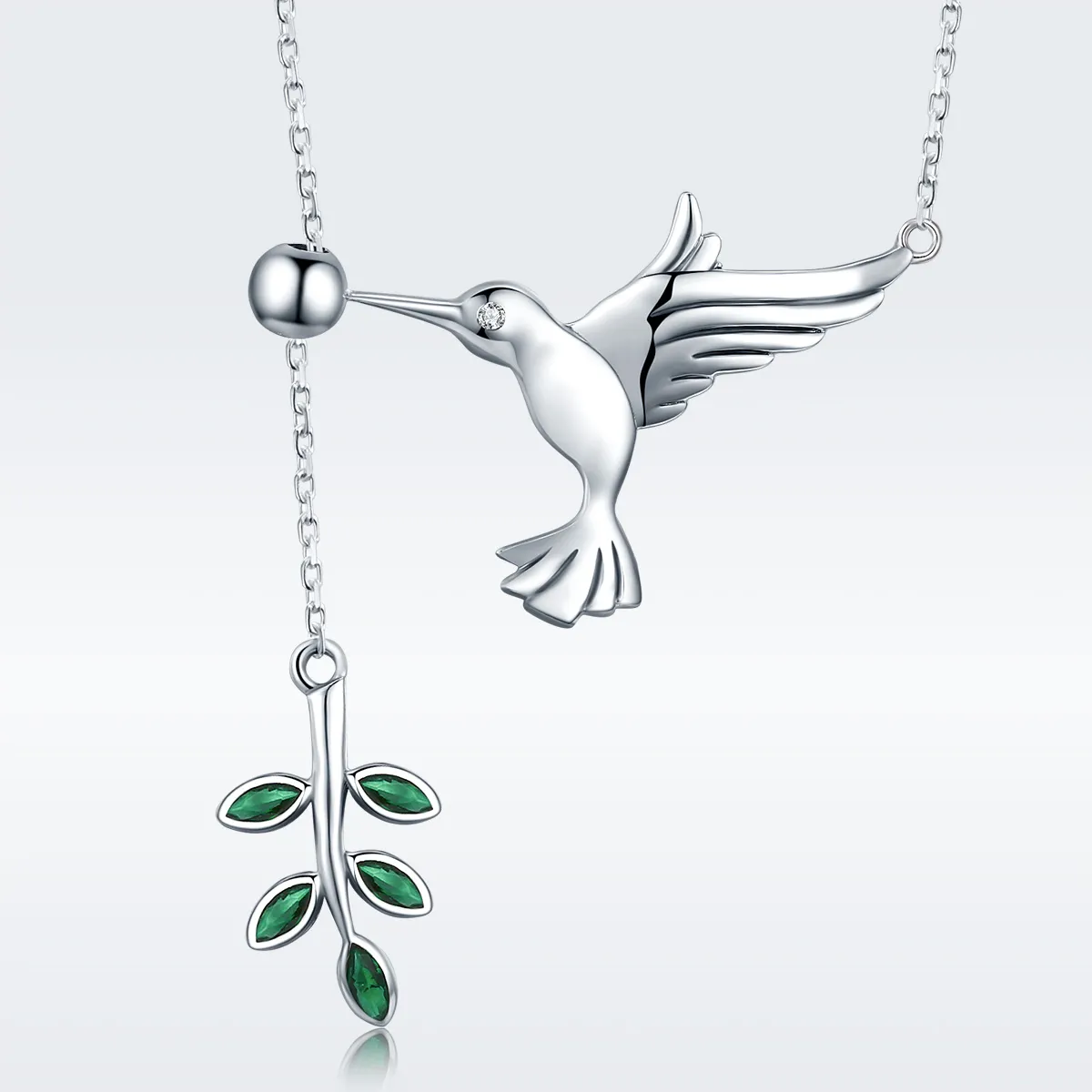 Pandora Style Silver Greetings From Hummingbirds Halskjede - SCN217