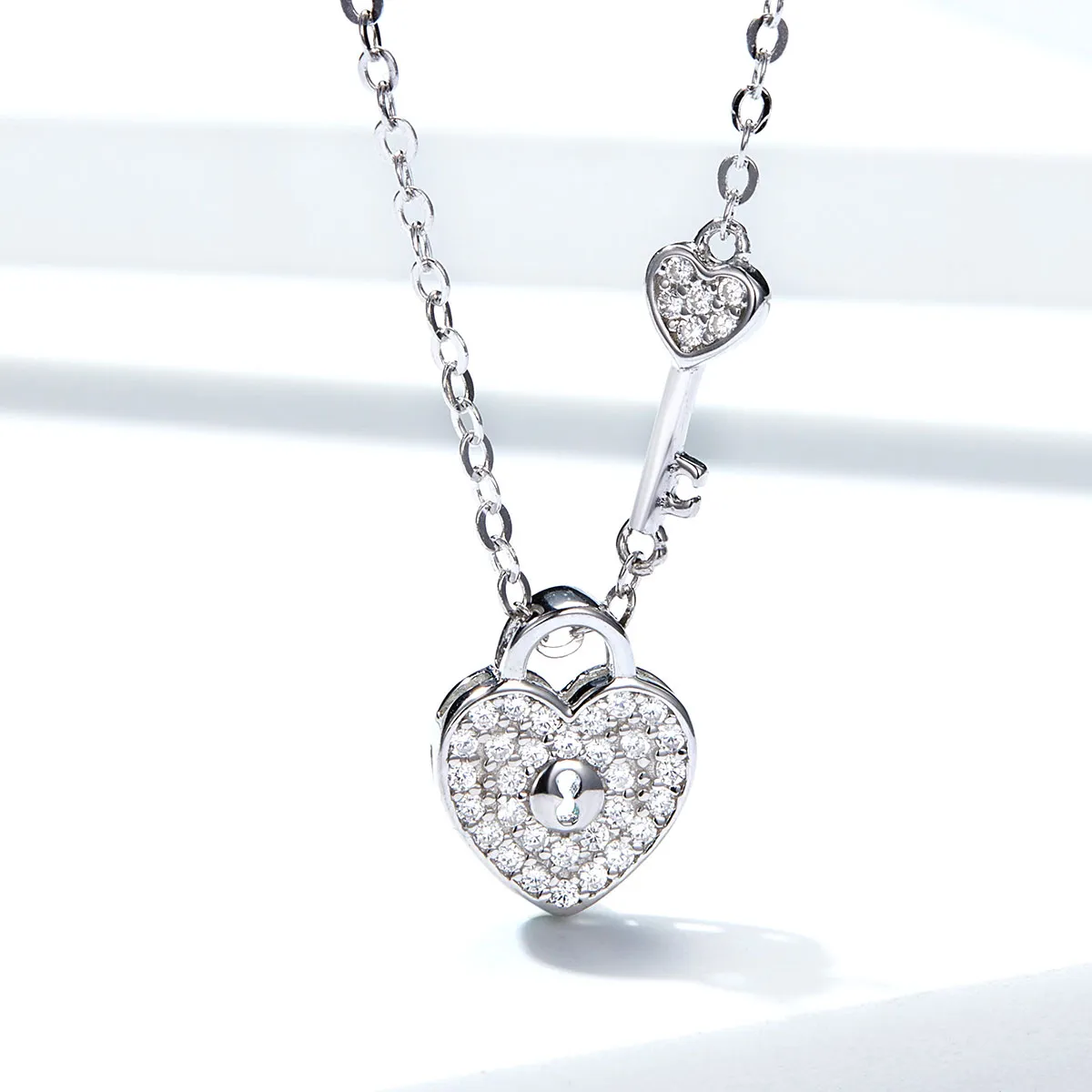 Pandora Style Silver Heartslock Halskjede - SCN315