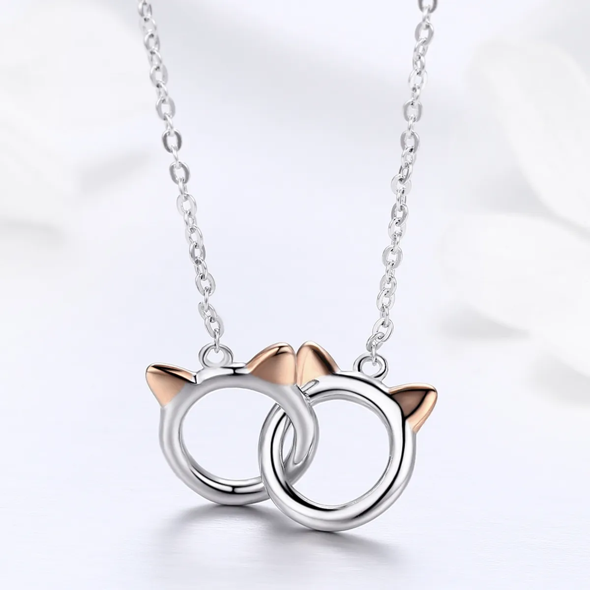 Pandora Style Silver Pet Cat Halskjede - SCN252