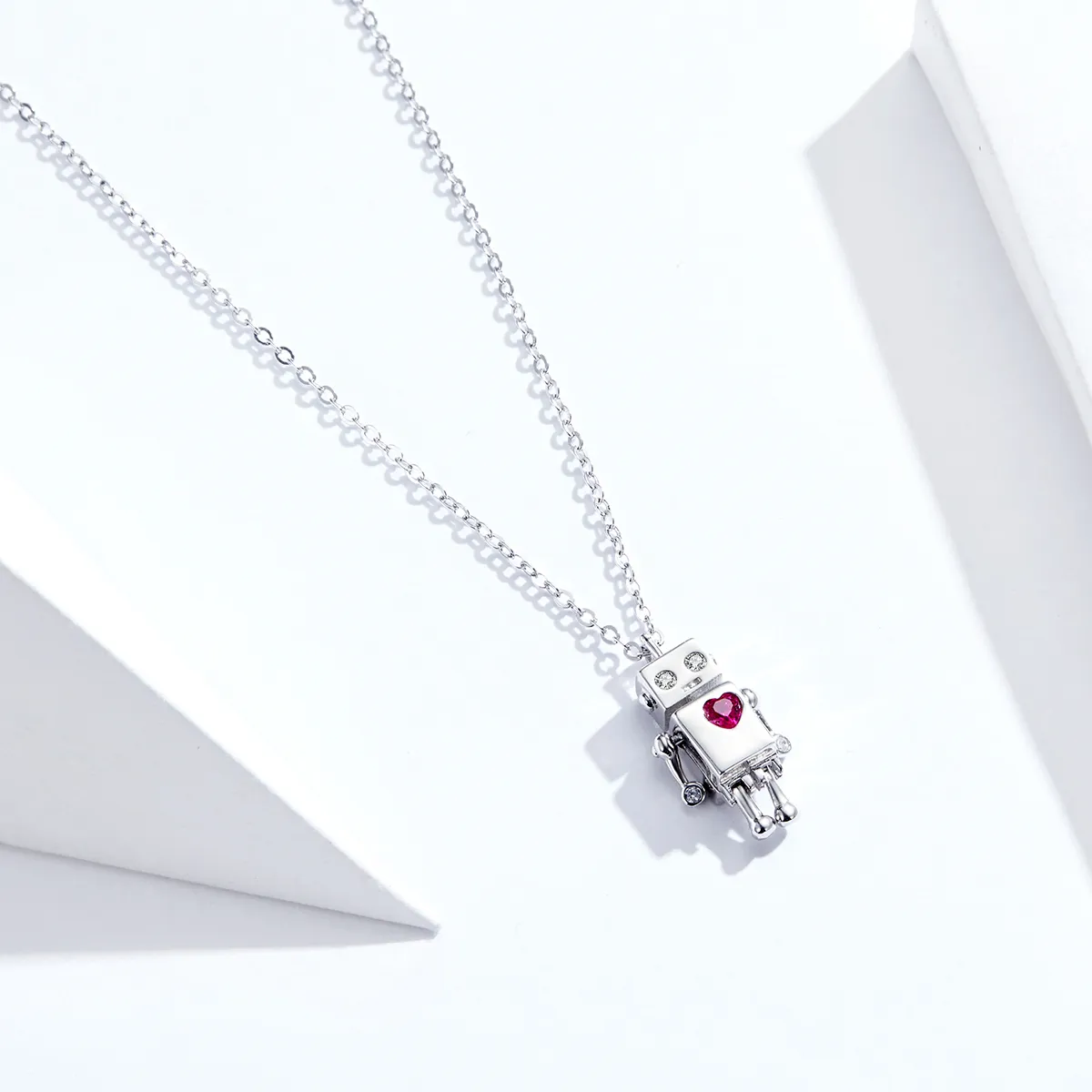 Pandora Style Silver Robot of Love Halskjede - SCN388