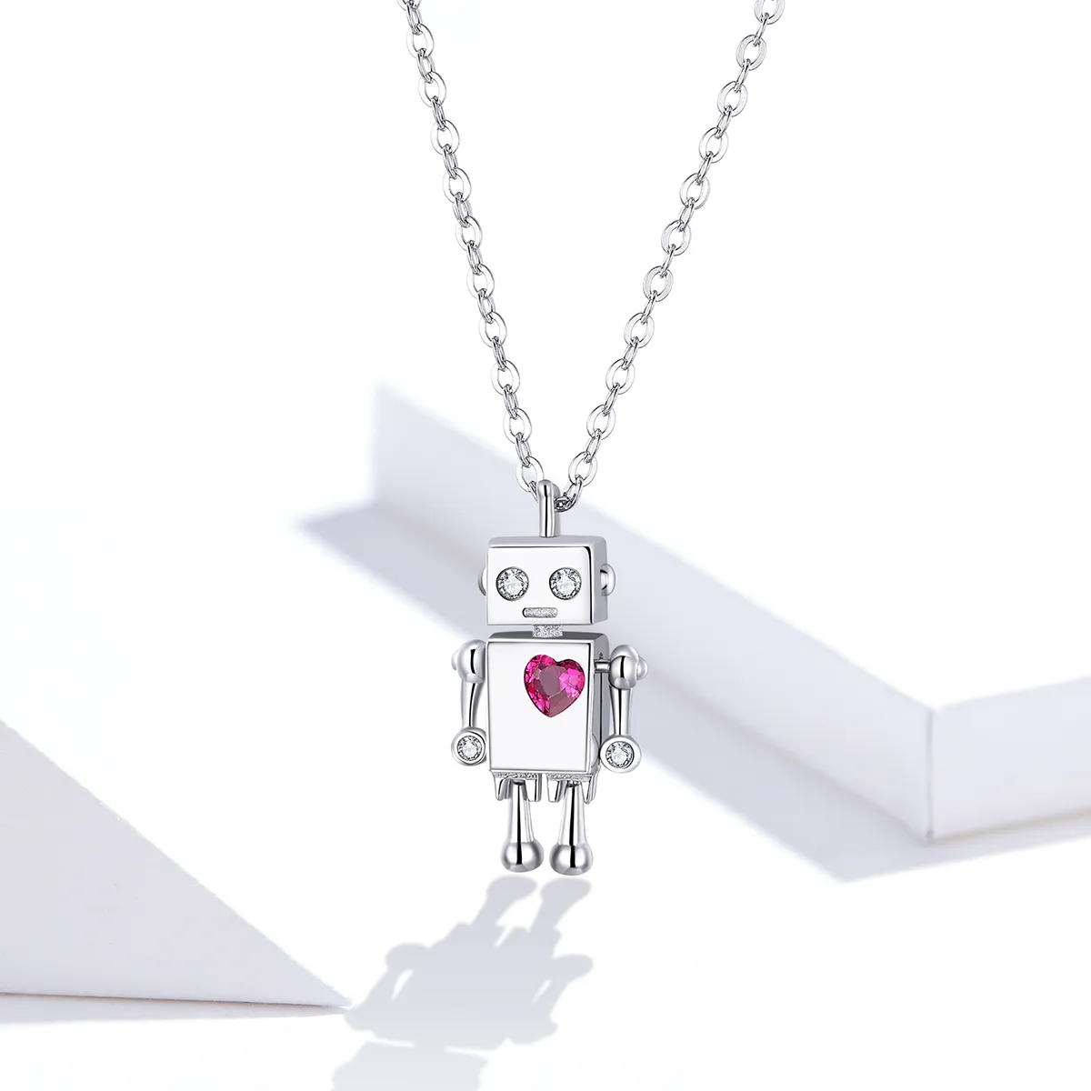 Pandora Style Silver Robot of Love Halskjede - SCN388