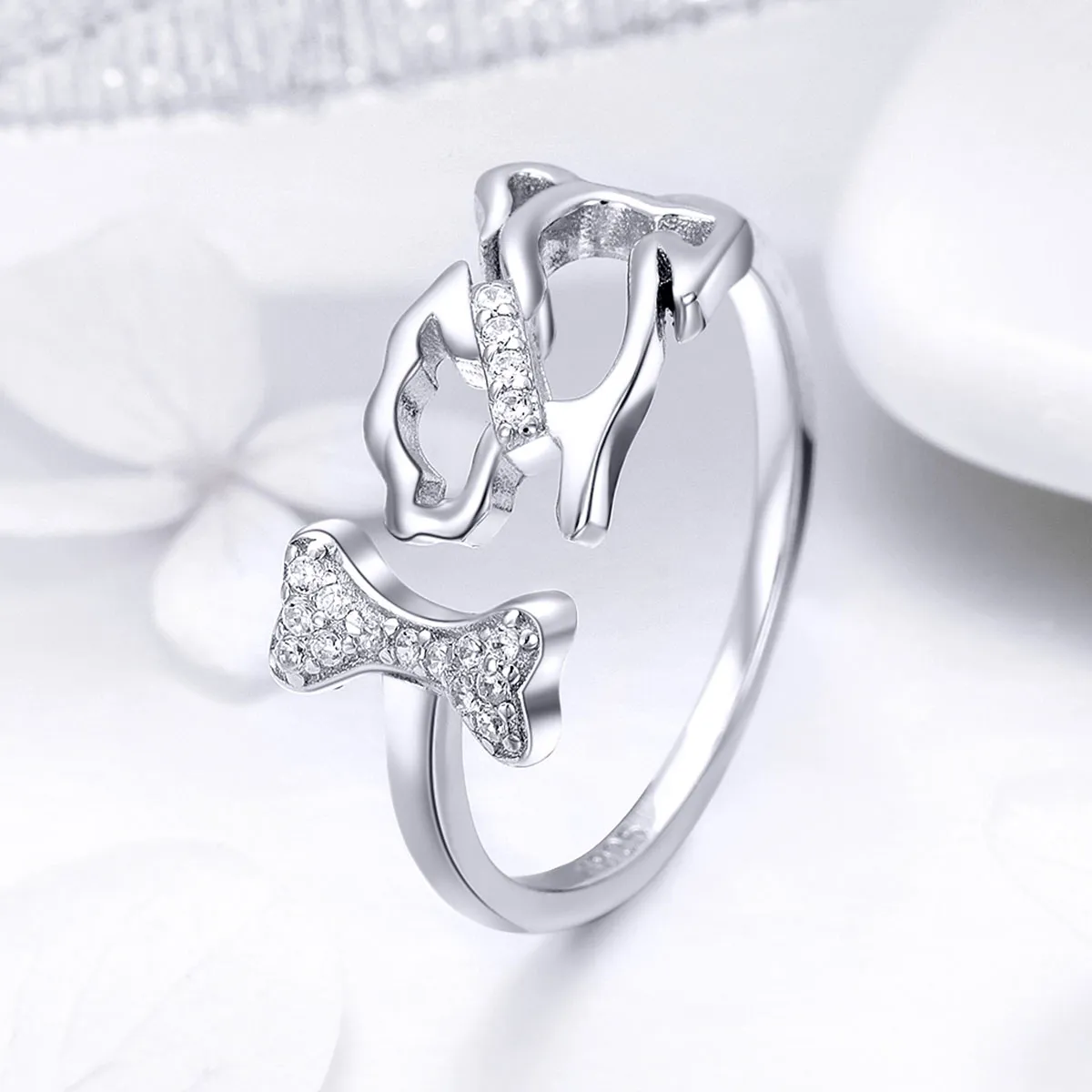 Pandora Style Silver Dog's Company Ring - SCR416