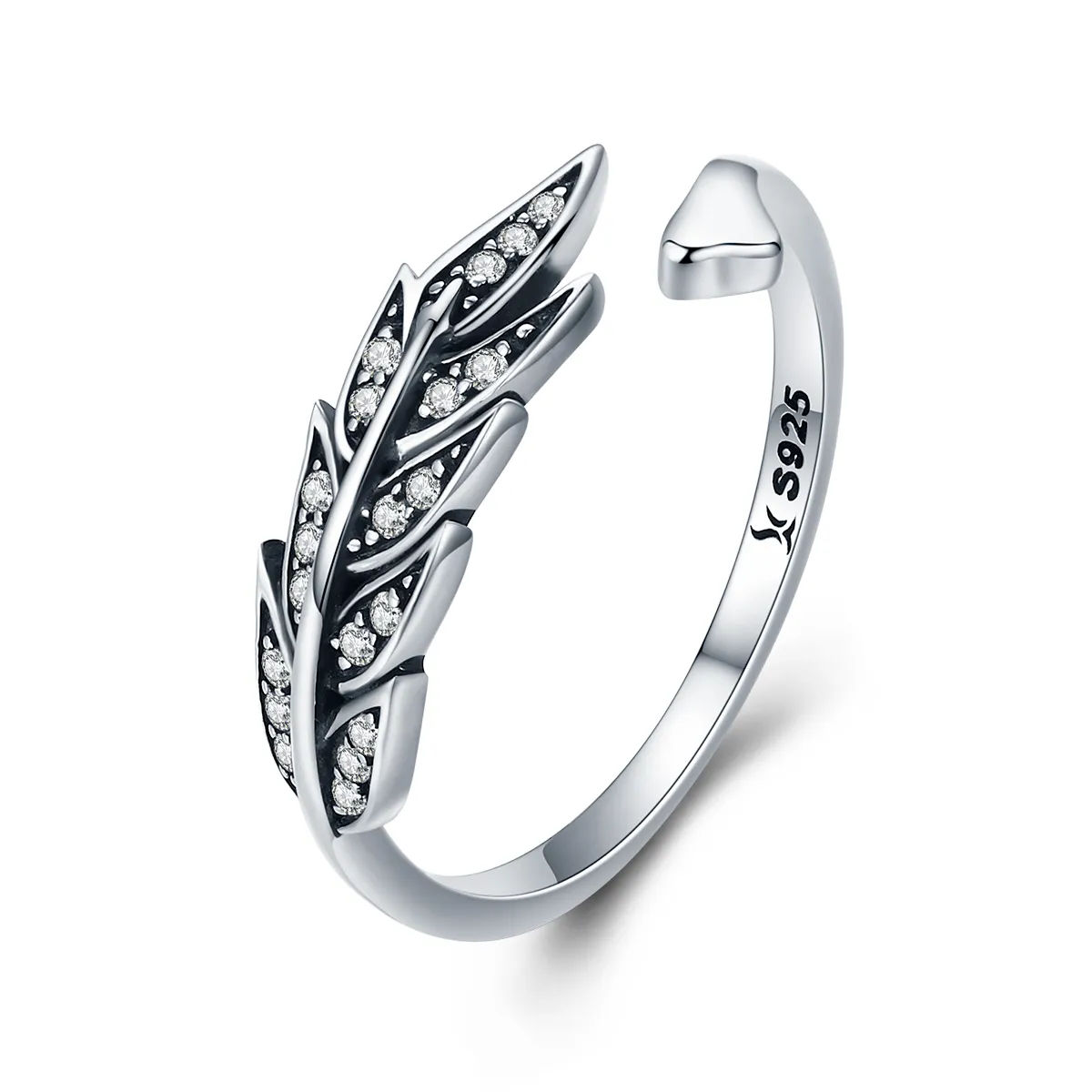 Pandora Style Silver Gorgeous Leaves Ring - SCR313