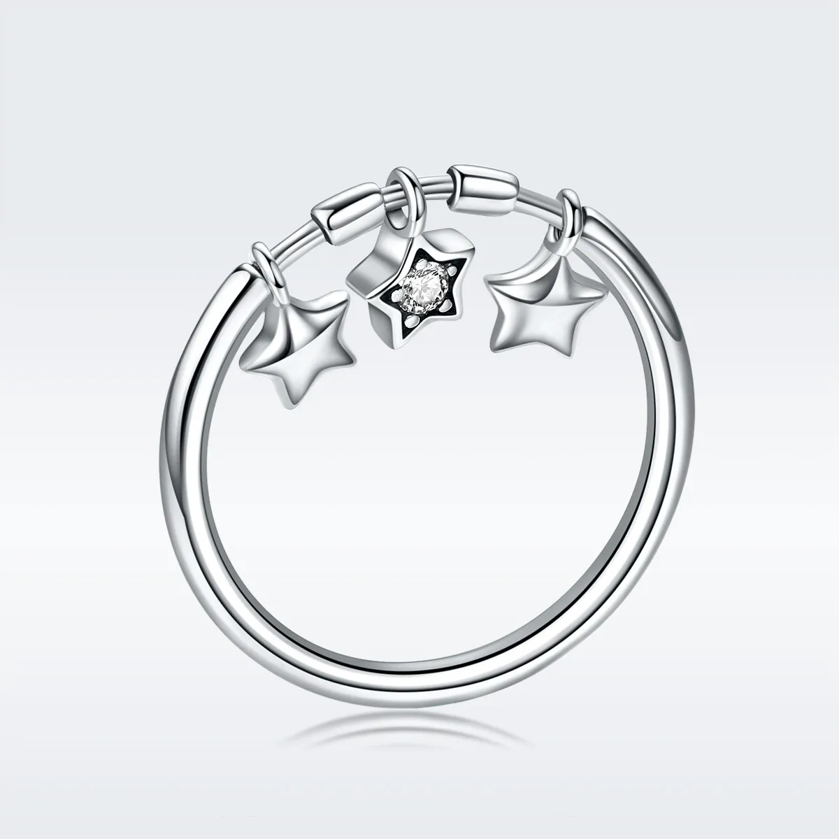 pandora style silver guardian stars ring scr406