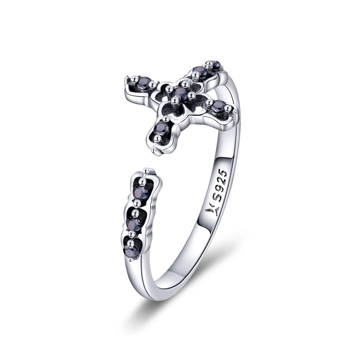 pandora style silver light of the cross ring scr447